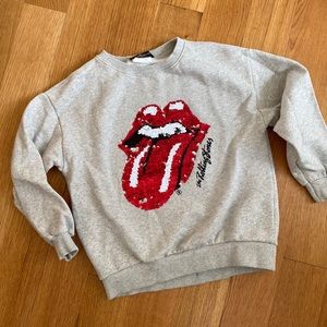LIKE NEW Rolling Stones Magic Sequin Sweatshirt